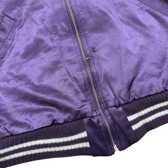 XL Human Made Purple Satin Varsity Jacket - Picture 7 of 7